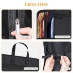 Univivi Hanging Garment Bag for Travel, 60" Heavy Duty Suit Bags, Extra Capacity Hanging Clothes Bag for Closet Storage, Dress Cover with Handles and Buckle Straps for Suit, Coat, Jacket