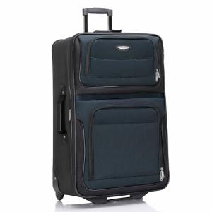 Travel Select Amsterdam Expandable Rolling Upright Luggage, Navy, Checked-Large 29-Inch