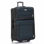 Travel Select Amsterdam Expandable Rolling Upright Luggage, Navy, Checked-Large 29-Inch