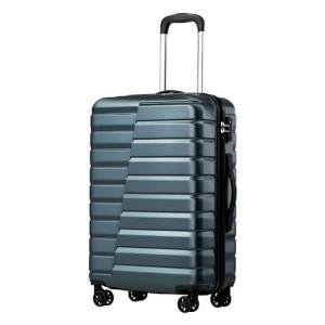 Coolife Larage Luaggage Hardside Expandable Suitcase with Spinner Wheels Checked 28-Inch（Teal Blue）