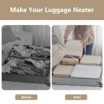 Easortm Packing Cubes for Travel - 9 Set Large Travel Cubes Luggage Organizer Bags Set With Laundry Bags/Shoe Bag/Toiletry Bag (Beige)