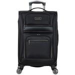 Kenneth Cole REACTION Rugged Roamer Lightweight Softside Expandable 8-Wheel Spinner Luggage, Black, 20-Inch Carry-On