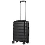 SUPER DEAL 21 Inch Carry On Luggage with Spinner Wheels, Expandable Hardside Suitcase Height Adjustable Durable Rolling Luggage with Porable Handle and Side Feet for Business Trips and Travel, Black