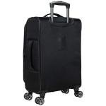 Kenneth Cole REACTION Rugged Roamer Lightweight Softside Expandable 8-Wheel Spinner Luggage, Black, 20-Inch Carry-On