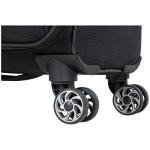 Kenneth Cole REACTION Rugged Roamer Lightweight Softside Expandable 8-Wheel Spinner Luggage, Black, 20-Inch Carry-On