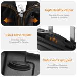 SUPER DEAL 21 Inch Carry On Luggage with Spinner Wheels, Expandable Hardside Suitcase Height Adjustable Durable Rolling Luggage with Porable Handle and Side Feet for Business Trips and Travel, Black