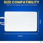 1InTheOffice Laminating Luggage Tags with Loops, Laminating Pouches 5 Mil, Luggage Tag Pouches, 2 1/2" x 4 1/4", 25 Pack