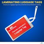 1InTheOffice Laminating Luggage Tags with Loops, Laminating Pouches 5 Mil, Luggage Tag Pouches, 2 1/2" x 4 1/4", 25 Pack