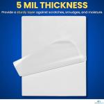 1InTheOffice Laminating Luggage Tags with Loops, Laminating Pouches 5 Mil, Luggage Tag Pouches, 2 1/2" x 4 1/4", 25 Pack