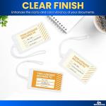 1InTheOffice Laminating Luggage Tags with Loops, Laminating Pouches 5 Mil, Luggage Tag Pouches, 2 1/2" x 4 1/4", 25 Pack