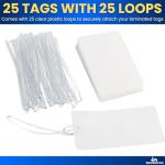 1InTheOffice Laminating Luggage Tags with Loops, Laminating Pouches 5 Mil, Luggage Tag Pouches, 2 1/2" x 4 1/4", 25 Pack