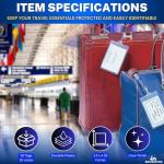 1InTheOffice Laminating Luggage Tags with Loops, Laminating Pouches 5 Mil, Luggage Tag Pouches, 2 1/2" x 4 1/4", 25 Pack