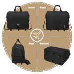 Collapsible Rolling Garment Bags, Large Rolling Duffle Bag with Wheels Convertible Travel Garment Bag for Men Women Carry On Garment Bag for Travel Suitcase Suit Business Travel Bag, Black