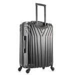 InUSA VASTY Luggage with Spinner Wheels | Durable Lightweight Hardside Suitcase, Travel Bag with Handle and Trolley, 24-Inch Medium Checked Luggage | Black