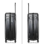 InUSA VASTY Luggage with Spinner Wheels | Durable Lightweight Hardside Suitcase, Travel Bag with Handle and Trolley, 24-Inch Medium Checked Luggage | Black