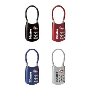 Master Lock Set Your Own Combination TSA Approved Luggage Lock, Travel Zipper Padlock is Perfect for Suitcases, Bags, or Backpacks, 4 Pack, Color May Vary, 4688EC4