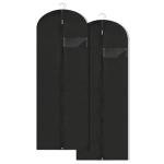 LXLOVESM Dress Bags for Gowns Long, 65'' Garment Bags for Hanging Clothes, Suit Bag Cover for Storage and Travel, 2 Pack (Black)