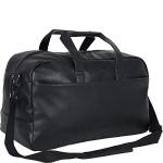 Kenneth Cole Reaction Port Stanley 20" Duffel Bag Pebbled Vegan Leather Carry-On Duffle Travel Bag/Overnight Shoulder Duffel, Black