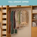 Perber All Clear Garment Bags for Hanging Clothes, 40" Suit Bags for Closet Storage, Plastic Dustproof Suit Cover Bags, Clothes Protectors Bag with zipper for Coats, Jackets, Shirts（10 Packs）