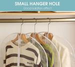 Perber All Clear Garment Bags for Hanging Clothes, 40" Suit Bags for Closet Storage, Plastic Dustproof Suit Cover Bags, Clothes Protectors Bag with zipper for Coats, Jackets, Shirts（10 Packs）