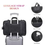 WITZMAN Canvas Travel Backpack for Men Large Laptop Backpack Fit 16 inch Carry-on Airline Approved Convertible Shoulder Rucksack(A6617-3 Black)