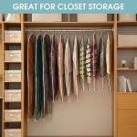 Perber All Clear Garment Bags for Hanging Clothes, 40" Suit Bags for Closet Storage, Plastic Dustproof Suit Cover Bags, Clothes Protectors Bag with zipper for Coats, Jackets, Shirts（10 Packs）