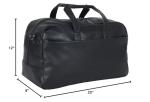 Kenneth Cole Reaction Port Stanley 20" Duffel Bag Pebbled Vegan Leather Carry-On Duffle Travel Bag/Overnight Shoulder Duffel, Black
