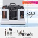 WITZMAN Canvas Travel Backpack for Men Large Laptop Backpack Fit 16 inch Carry-on Airline Approved Convertible Shoulder Rucksack(A6617-3 Black)