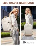 LOVEVOOK 50L Large Travel Backpack for Women Flight Approved, Carry on Backpack for Airplanes, Personal Item Travel Bag, Waterproof 18 Inch Laptop Backpack, Business Weekender Overnight Daypack, 4Pcs