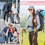 Personalized Initial Luggage Tags for Suitcases,Leather Letter Cute Luggage Tags with Privacy Name Card,Embroidered Monogrammed Travel Bag Backpack Tags Gifts for Women Kids Girls Teens(Black-A)