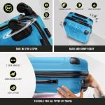 Kenneth Cole REACTION Out of Bounds Lightweight Hardshell 4-Wheel Spinner Luggage, Teal, 20-Inch Carry On