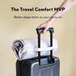 Cushion Lab Travel Deep Sleep Pillow – Compact Memory Foam Neck Pillow for Sleeping, Portable Pillow for Hotels, Camping, Side & Back Sleepers, On-The-Go – Calm Grey