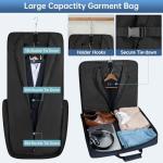 Garment Bags for Travel, 41'' Water-Resistant Carry On Garment Bag for Hanging Clothes, Large Suit Travel Bag Convertible Travel Garment Bag for Shirts, Dresses, Coats (Blue)