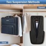 Garment Bags for Travel, 41'' Water-Resistant Carry On Garment Bag for Hanging Clothes, Large Suit Travel Bag Convertible Travel Garment Bag for Shirts, Dresses, Coats (Blue)