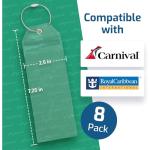 Highwind Pack of 8 Clear Luggage Tags for Suitcases - 2.5x7.25-Inch Waterproof and Reusable Bag Tags for Luggages - Cruise Ship Essentials Compatible with Major Cruise Lines