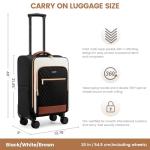 LOVEVOOK Carry On Luggage 22x14x9 Airline Approved,20 Inch Carry-on Suitcase for Women,Softside Suitcases with Wheels,Rolling Checked Luggage with TSA Lock,Lightweight Travel