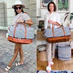 IBFUN Weekender Bags for Women, 21" Weekender Travel Bag, Travel Duffle Bag with Shoe Compartment Carry on Overnight Duffel Bag for Weekend Travel Business Trip