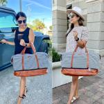 IBFUN Weekender Bags for Women, 21" Weekender Travel Bag, Travel Duffle Bag with Shoe Compartment Carry on Overnight Duffel Bag for Weekend Travel Business Trip