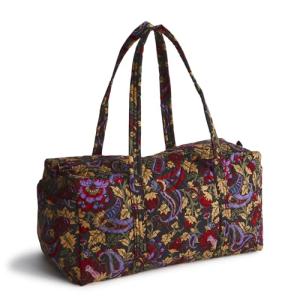 Vera Bradley Women's Premium Cotton Original Duffel Bag Travel, Midnight Garden Paisley, One Size