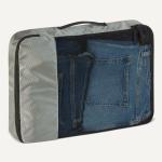 Amazon Basics 4 Piece Packing Cubes Travel Organizer Set with Double Zipper, Mesh Top, Large, Gray