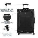 Travelpro Tourlite Softside 25" Expandable Luggage with 4 Spinner Wheels, Lightweight Suitcase, Checked Medium, Black