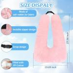 Swemos Travel Pillow, Car Pillow for Kids & Adults - Ergonomic Travel Pillows Sleeping Aid for Neck & Body Support, Car Travel Essentials Pillow on Road Trips-Pink