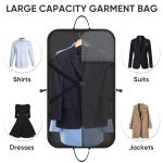 BALEINE Travel Garment Bag, Travel Suit Bag for Men, 42'' Waterproof Carry on Garment Bags for Hanging Clothes, Garment Duffel Bag for Travel Business (Grey)
