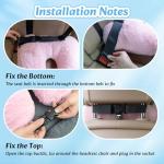 Swemos Travel Pillow, Car Pillow for Kids & Adults - Ergonomic Travel Pillows Sleeping Aid for Neck & Body Support, Car Travel Essentials Pillow on Road Trips-Pink