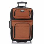 Travel Select Amsterdam 21-Inch Softside Expandable Carry-On Luggage, Lightweight 2-Wheel Upright, Expandable, TSA Lock, Orange