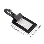 Vigorport Luggage Tags, Leather Personalized Suitcase Tag Set Luggage id Tags Labels Travel Accessories-Set of 4