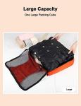 GOX Ultra Light 5 piece Packing Cubes Travel Luggage Organizer 1 Large 2 Medium 2 Small (Orange)