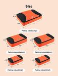 GOX Ultra Light 5 piece Packing Cubes Travel Luggage Organizer 1 Large 2 Medium 2 Small (Orange)