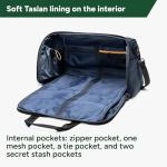 Halfday Convertible 2-in-1 Premium Garment Duffel Weekender Bag 40L | Wrinkle-Free Travel, Hanging Suit Compartment, Shoe Pockets, Trolley Sleeve. Balistic Nylon Carry-On, Pacific