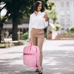 Limoomil Heavy Duty Waterproof Garment Bag for Travel, Tear Resistance Suit Bag for Women Travel for Suits, Tuxedos, Coats, Uniform. Pink, 42 inch…